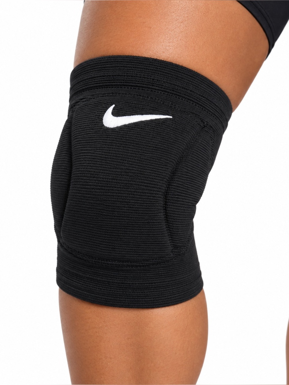 NIKE Dri-FIT Black Volleyball Knee Pad Padded Swoosh Single